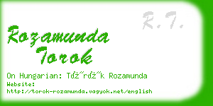 rozamunda torok business card
